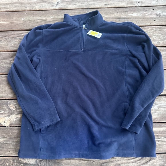 Croft & Barrow men's Navy Blue Quarter-Zip Fleece Pullover size 2X - Picture 1 of 8
